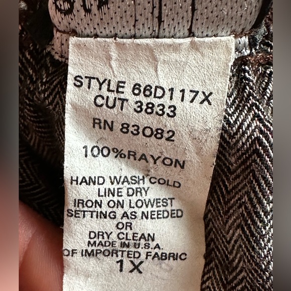 First Option Too Vintage Paisley Design Pleaded Sz XL Elastic Waist Runs… - Picture 7 of 11